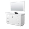 Custom image for White with Matte Black Trim / White Cultured Marble / 58