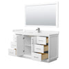 Custom image for White with Brushed Nickel Trim / Carrara Cultured Marble / 58
