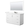 Custom image for White with Brushed Nickel Trim / Carrara Cultured Marble / 58