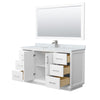 Custom image for White with Brushed Nickel Trim / White Carrara Marble / 58