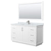 Custom image for White with Brushed Nickel Trim / White Carrara Marble / 58