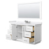 Custom image for White with Brushed Nickel Trim / White Cultured Marble / 58
