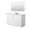 Custom image for White with Brushed Nickel Trim / White Quartz / 58