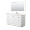 Custom image for White with Satin Bronze Trim / Carrara Cultured Marble / 58