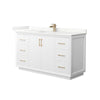 Custom image for White with Satin Bronze Trim / Giotto Quartz / No Mirror