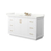 Custom image for White with Satin Bronze Trim / Giotto Quartz / No Mirror