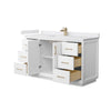 Custom image for White with Satin Bronze Trim / White Cultured Marble / No Mirror