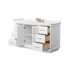 Custom image for White with Satin Bronze Trim / White Cultured Marble / No Mirror