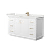 Custom image for White with Satin Bronze Trim / White Quartz / No Mirror