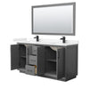 Custom image for Dark Gray with Matte Black Trim / Carrara Cultured Marble / 58