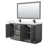 Custom image for Dark Gray with Matte Black Trim / White Cultured Marble / 58