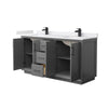 Custom image for Dark Gray with Matte Black Trim / White Cultured Marble / No Mirror