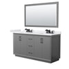 Custom image for Dark Gray with Matte Black Trim / White Cultured Marble / 58
