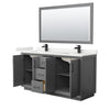 Custom image for Dark Gray with Matte Black Trim / White Quartz / 58