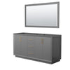 Custom image for Dark Gray with Satin Bronze Trim / 58