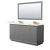 Custom image for Dark Gray with Satin Bronze Trim / Giotto Quartz / 58