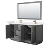 Custom image for Dark Gray with Satin Bronze Trim / White Cultured Marble / 58