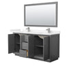 Custom image for Dark Gray with Brushed Nickel Trim / Carrara Cultured Marble / 58