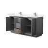 Custom image for Dark Gray with Brushed Nickel Trim / Carrara Cultured Marble / No Mirror