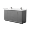 Custom image for Dark Gray with Brushed Nickel Trim / Carrara Cultured Marble / No Mirror