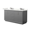 Custom image for Dark Gray with Brushed Nickel Trim / Giotto Quartz / No Mirror