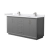 Custom image for Dark Gray with Brushed Nickel Trim / White Cultured Marble / No Mirror