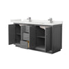 Custom image for Dark Gray with Brushed Nickel Trim / White Quartz / No Mirror