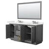 Custom image for Dark Gray with Brushed Nickel Trim / White Quartz / 58