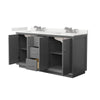 Custom image for Dark Gray with Brushed Nickel Trim / White Quartz / No Mirror