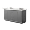 Custom image for Dark Gray with Brushed Nickel Trim / White Quartz / No Mirror