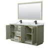 Custom image for Light Green with Matte Black Trim / White Carrara Marble / 58