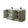 Custom image for Light Green with Matte Black Trim / White Carrara Marble / No Mirror