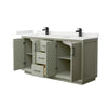 Custom image for Light Green with Matte Black Trim / White Quartz / No Mirror