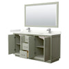 Custom image for Light Green with Brushed Nickel Trim / Giotto Quartz / 58