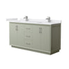 Custom image for Light Green with Brushed Nickel Trim / White Cultured Marble / No Mirror