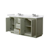 Custom image for Light Green with Brushed Nickel Trim / White Cultured Marble / No Mirror