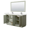 Custom image for Light Green with Brushed Nickel Trim / White Quartz / 58