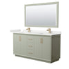 Custom image for Light Green with Satin Bronze Trim / White Quartz / 58