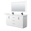 Custom image for White with Matte Black Trim / Carrara Cultured Marble / 58