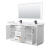 Custom image for White with Matte Black Trim / White Cultured Marble / 58