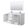Custom image for White with Brushed Nickel Trim / White Carrara Marble / 58