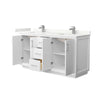 Custom image for White with Brushed Nickel Trim / Giotto Quartz / No Mirror