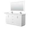 Custom image for White with Brushed Nickel Trim / White Quartz / 58