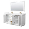Custom image for White with Satin Bronze Trim / Carrara Cultured Marble / 58