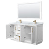 Custom image for White with Satin Bronze Trim / White Carrara Marble / 58