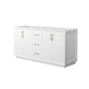 Custom image for White with Satin Bronze Trim / No Mirror