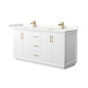 Custom image for White with Satin Bronze Trim / Giotto Quartz / No Mirror