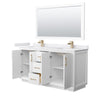 Custom image for White with Satin Bronze Trim / White Cultured Marble / 58