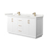 Custom image for White with Satin Bronze Trim / White Quartz / No Mirror