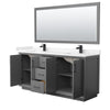 Custom image for Dark Gray with Matte Black Trim / Carrara Cultured Marble / 70